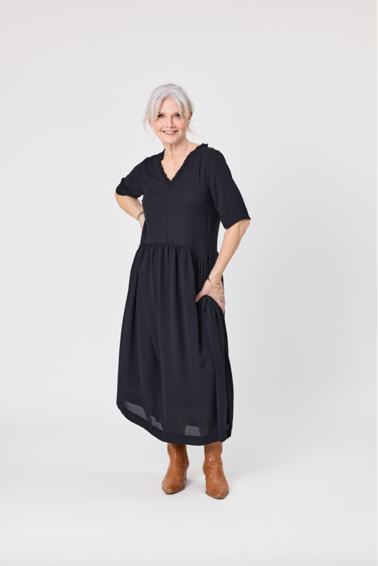 Marja Dress - Black - LEMON TREE Dress NZ LUMA