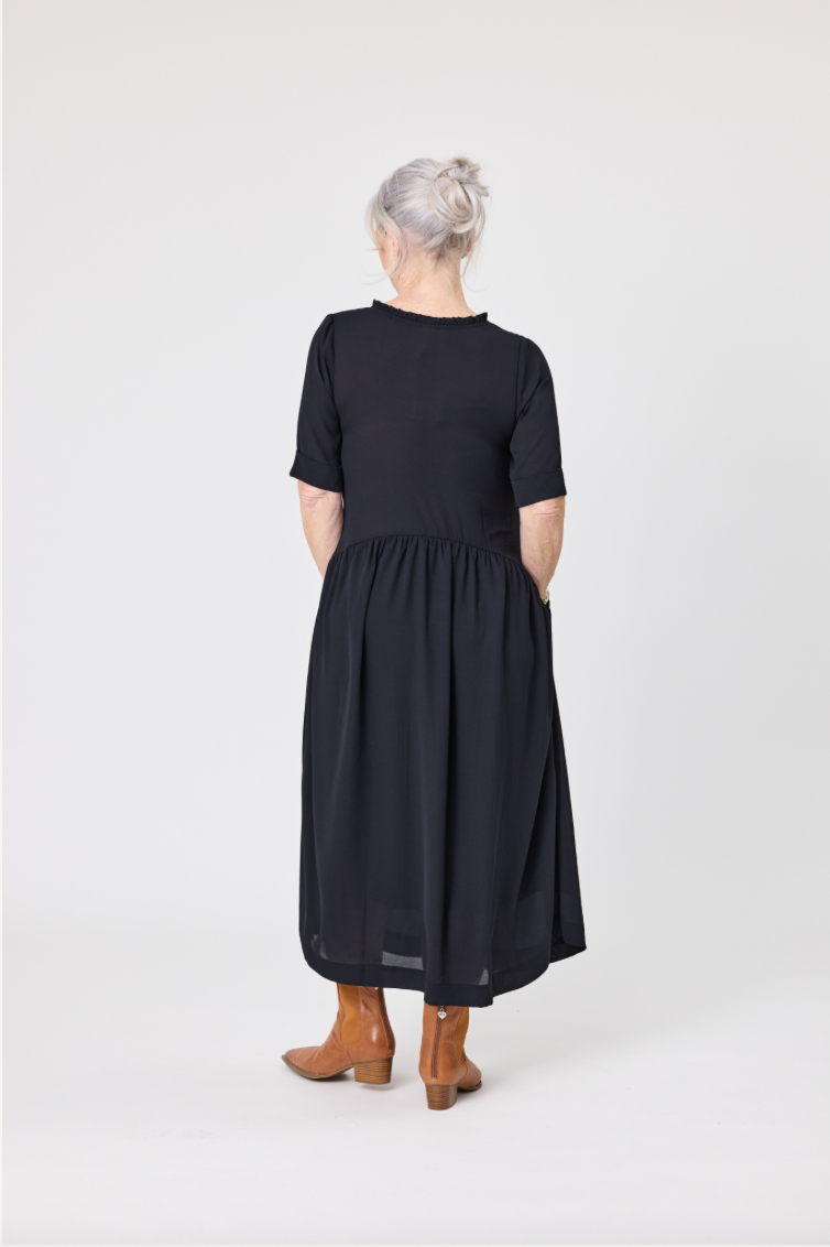 Marja Dress - Black - LEMON TREE Dress NZ LUMA