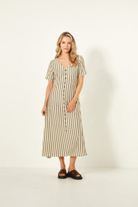 Marta Dress - Sand - LEMON TREE Dress NZ LUMA