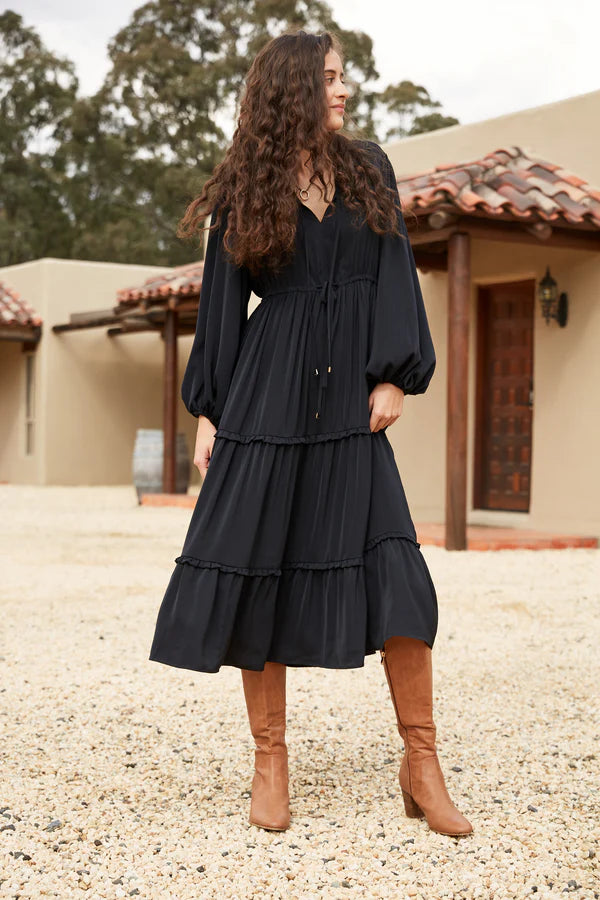 Mayan Tiered Maxi Dress - EB&IVE Dress NZ LUMA