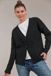 Merano Crop Cardigan - Char - EB&IVE