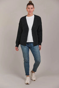 Merano Crop Cardigan - Char - EB&IVE