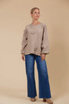 Miru Flower Jumper - Taupe - ISLE OF MINE