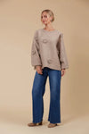 Miru Flower Jumper - Taupe - ISLE OF MINE