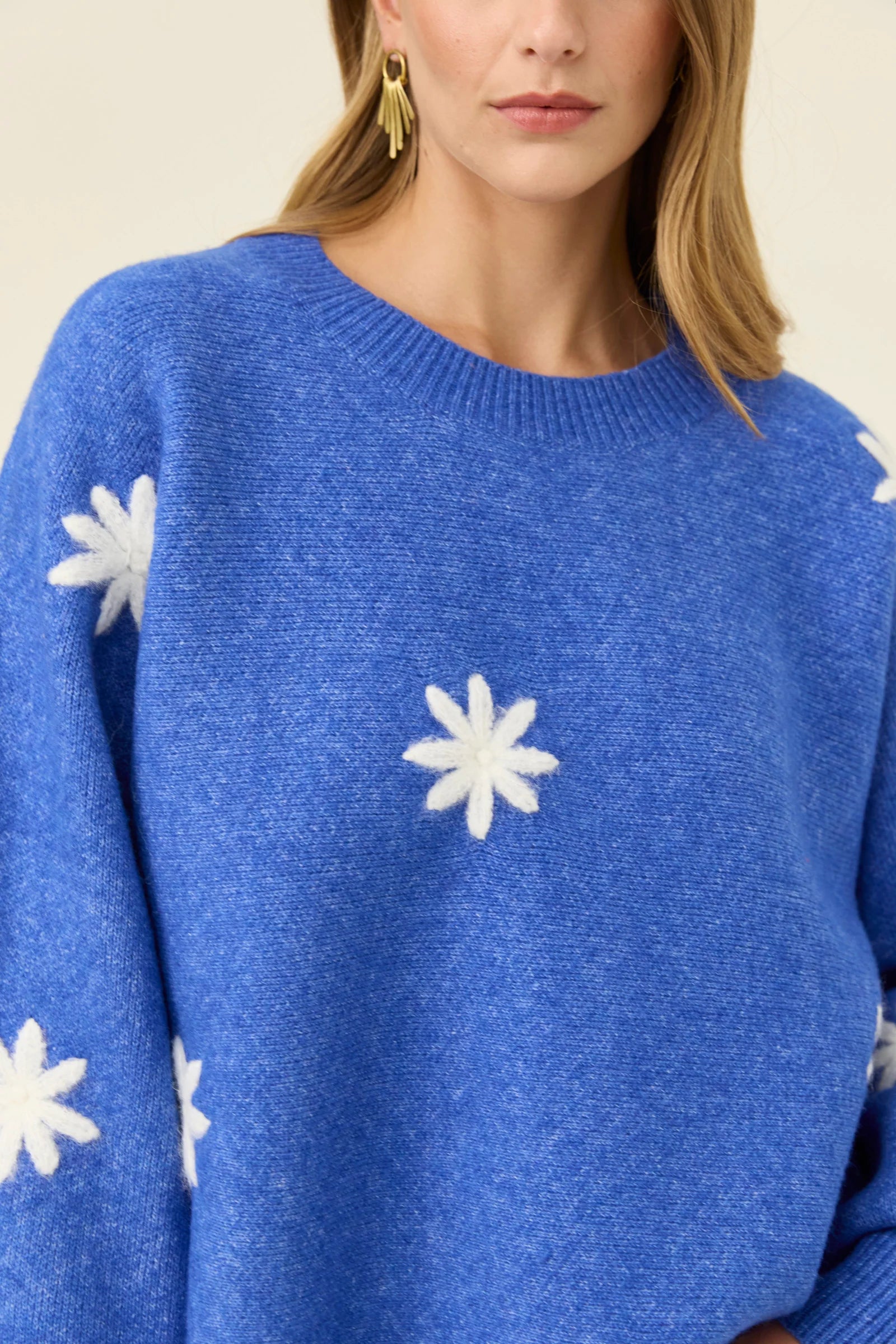 Miru Stitch Flower Jumper - ISLE OF MINE