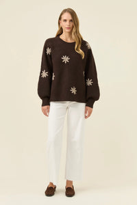 Miru Stitch Flower Jumper - ISLE OF MINE