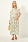 Monroe Dress - Botanical Print - LEMON TREE Dress NZ LUMA