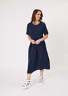 Monroe Dress - Navy Stripe - LEMON TREE Dress NZ LUMA
