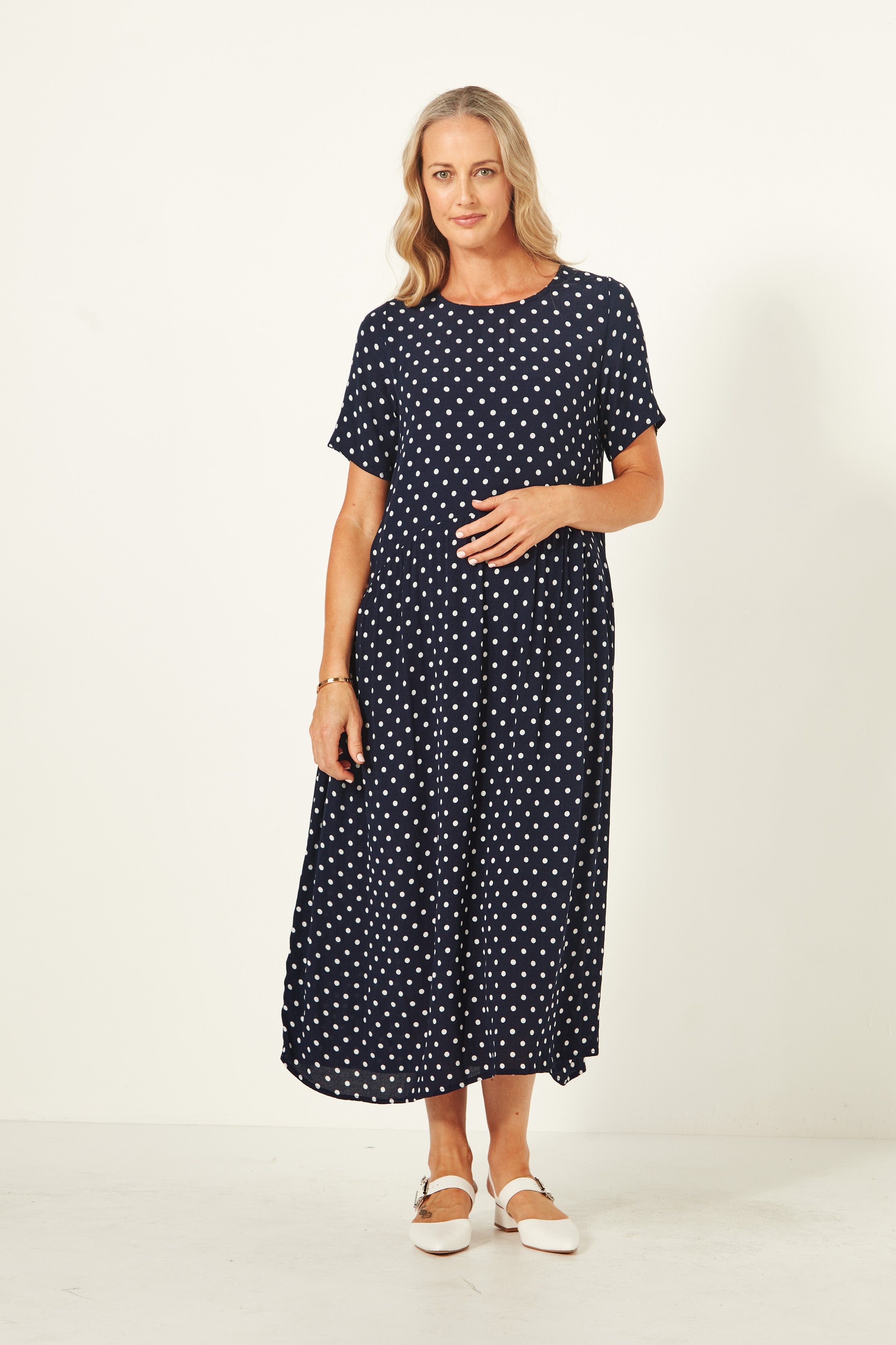 Monroe Dress Polka Dot LEMON TREE