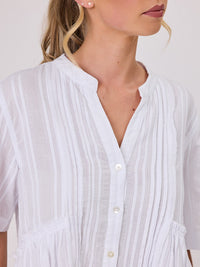 NAVY & CO  -  Daisy Girl Shirt - White