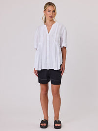 NAVY & CO  -  Daisy Girl Shirt - White