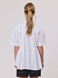 NAVY & CO  -  Daisy Girl Shirt - White