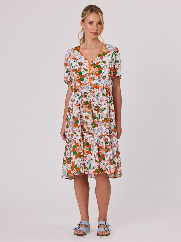 NAVY & CO - Fiesta Dress - Carnival Print Dress NZ LUMA
