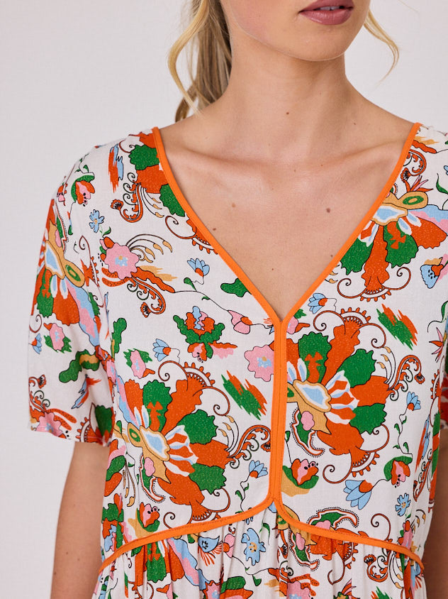NAVY & CO - Fiesta Dress - Carnival Print Dress NZ LUMA