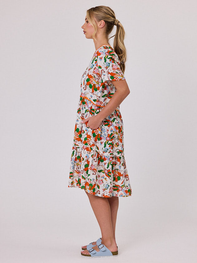 NAVY & CO - Fiesta Dress - Carnival Print Dress NZ LUMA