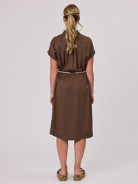 NAVY & CO - Rope Belt Dress - Latte Dress NZ LUMA