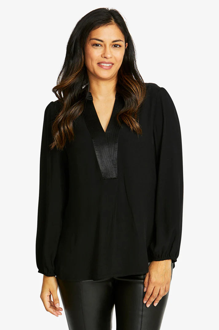 Nickie Long Sleeve Top -Black - PING PONG Top NZ LUMA