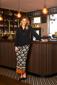 Nickie Long Sleeve Top -Black - PING PONG Top NZ LUMA
