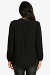 Nickie Long Sleeve Top -Black - PING PONG Top NZ LUMA