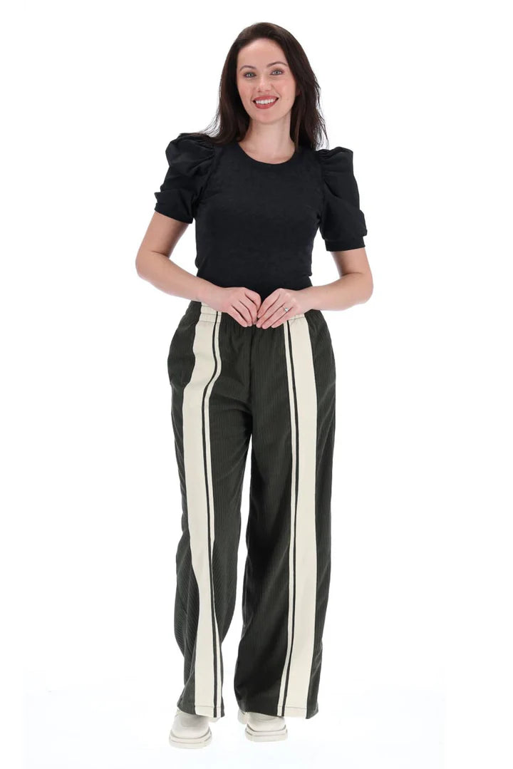 Nikisha Cord Pant - Khaki - CHARLO Pant 16 14 18 12 10 NZ LUMA