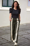 Nikisha Cord Pant - Khaki - CHARLO Pant NZ LUMA