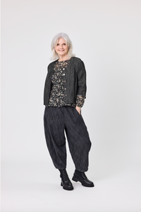 Nina Jacket - Black Denim - LEMON TREE Jacket NZ LUMA