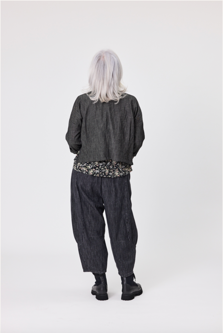 Nina Jacket - Black Denim - LEMON TREE Jacket NZ LUMA