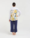 Nina Print Back Shirt  - BLACKSTONE