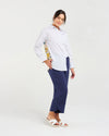 Nina Print Back Shirt  - BLACKSTONE