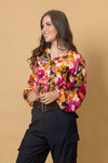 Nova Shirt - Orange Floral - CHARLO