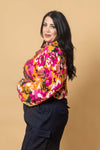Nova Shirt - Orange Floral - CHARLO