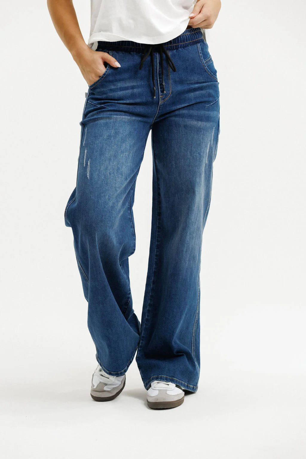 Palazzo Jeans - Blue Wash - HOME LEE Pant NZ LUMA