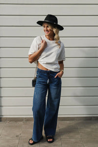 Palazzo Jeans - Blue Wash - HOME LEE Pant NZ LUMA