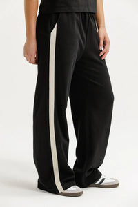 Palazzo Pants - Black & Sand - HOME LEE Pant NZ LUMA