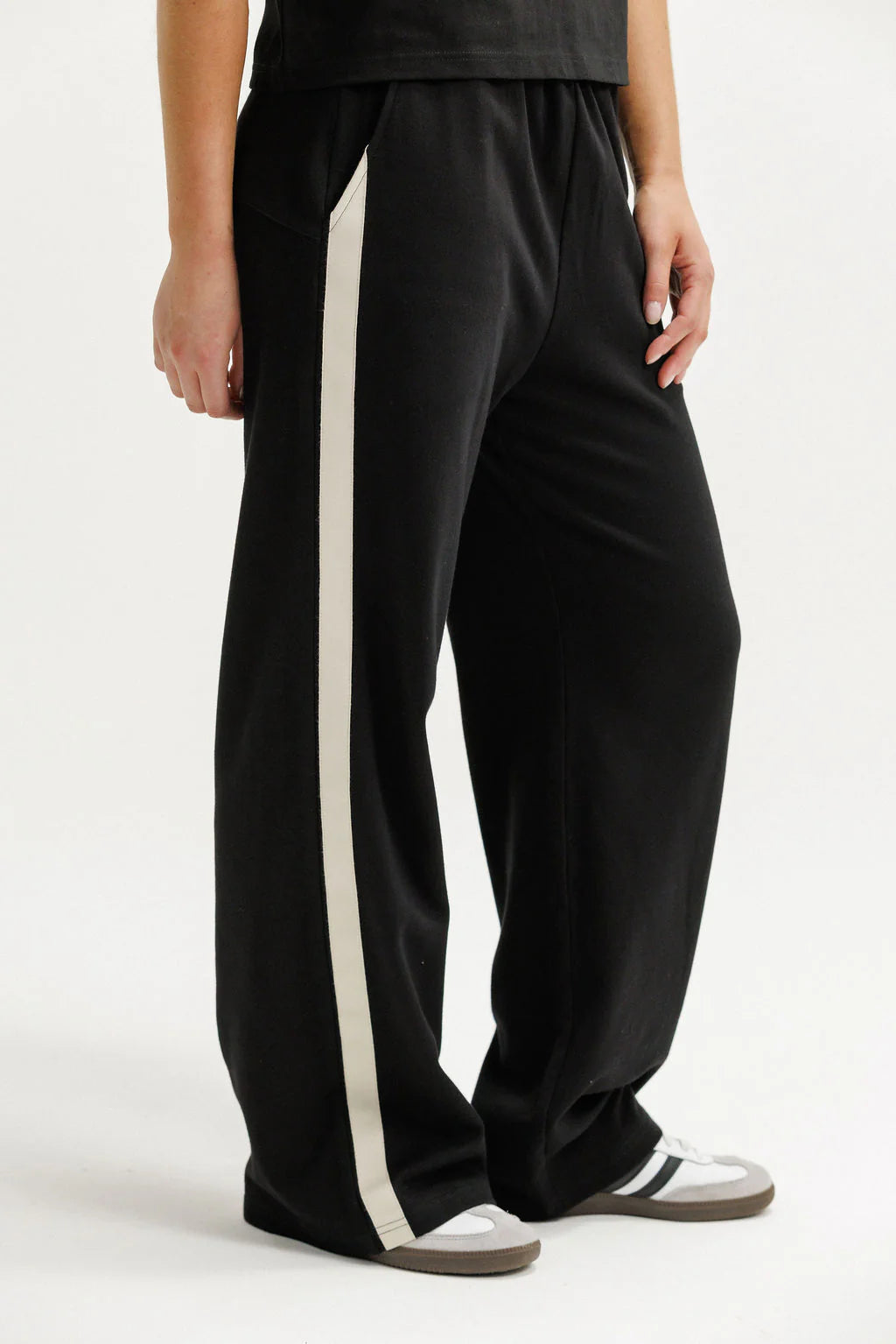Palazzo Pants - Black & Sand - HOME LEE Pant NZ LUMA