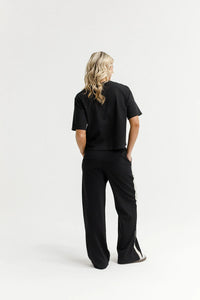 Palazzo Pants - Black & Sand - HOME LEE Pant NZ LUMA