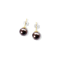 Perle Mocha Regular 10mm Glass Pearl Studs - FABULEUX VOUS Accessories NZ LUMA