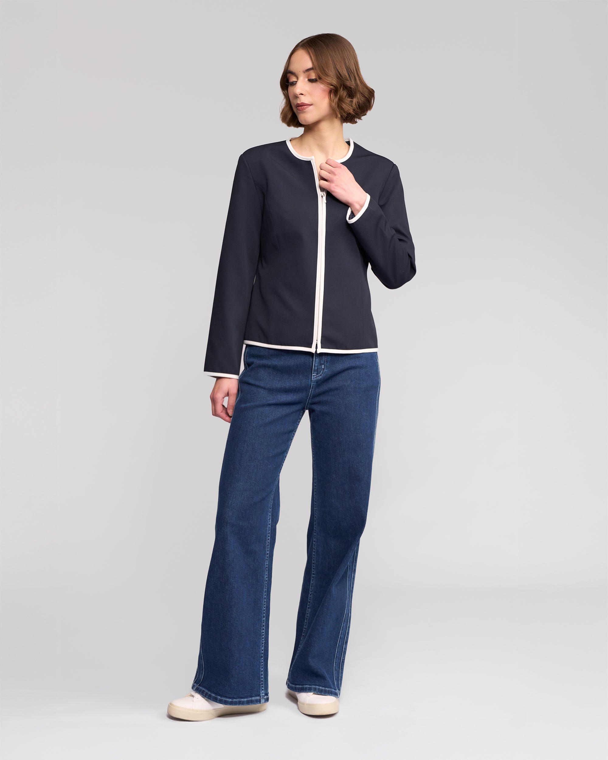 Pier Jacket - Ink/White - VASSALLI Jacket NZ LUMA