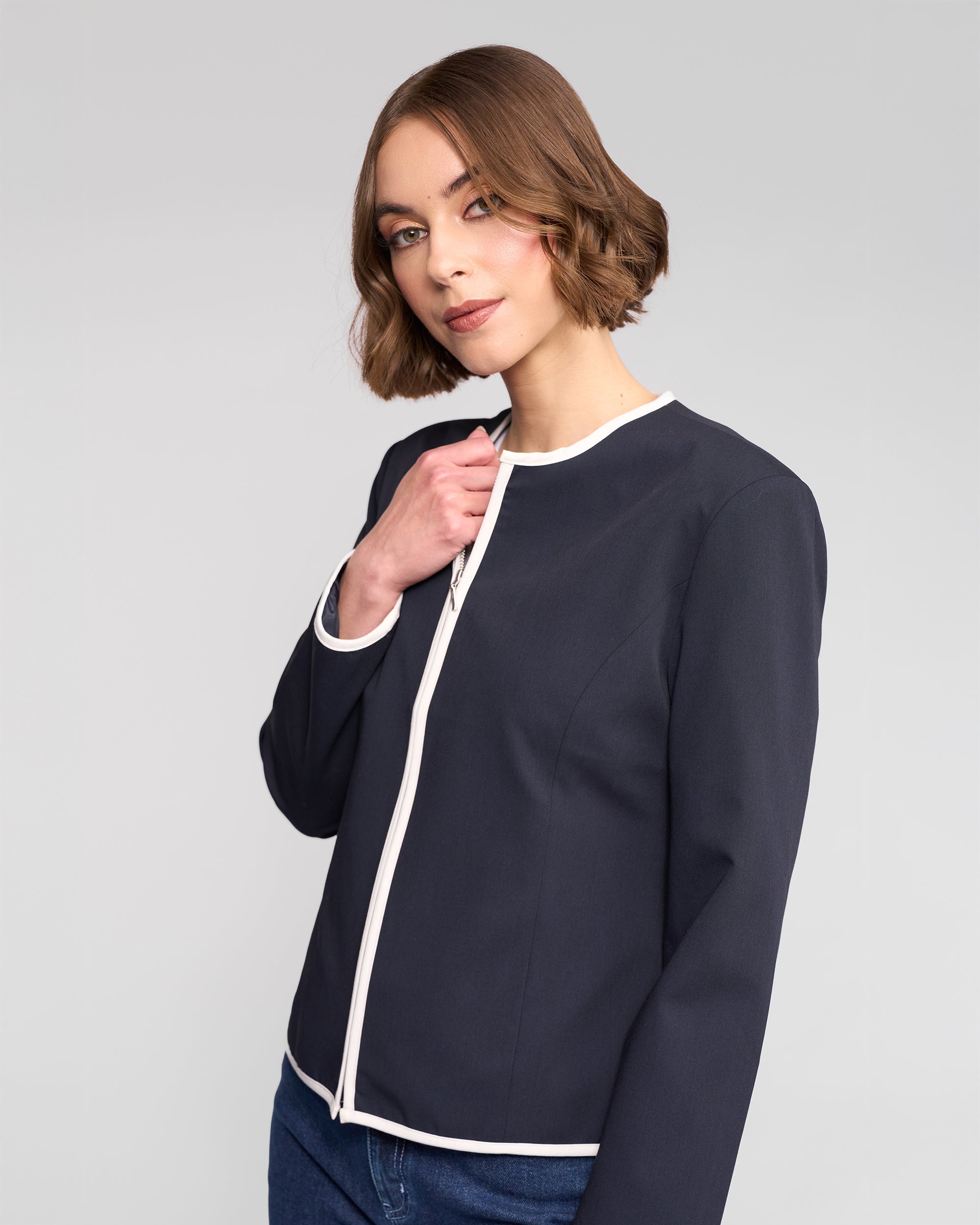 Pier Jacket - Ink/White - VASSALLI Jacket NZ LUMA