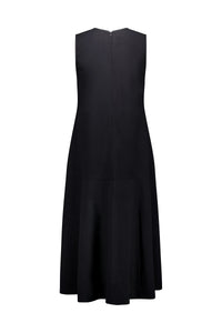 Plain Long Sleeveless Dress - Black - VASSALLI Dress NZ LUMA