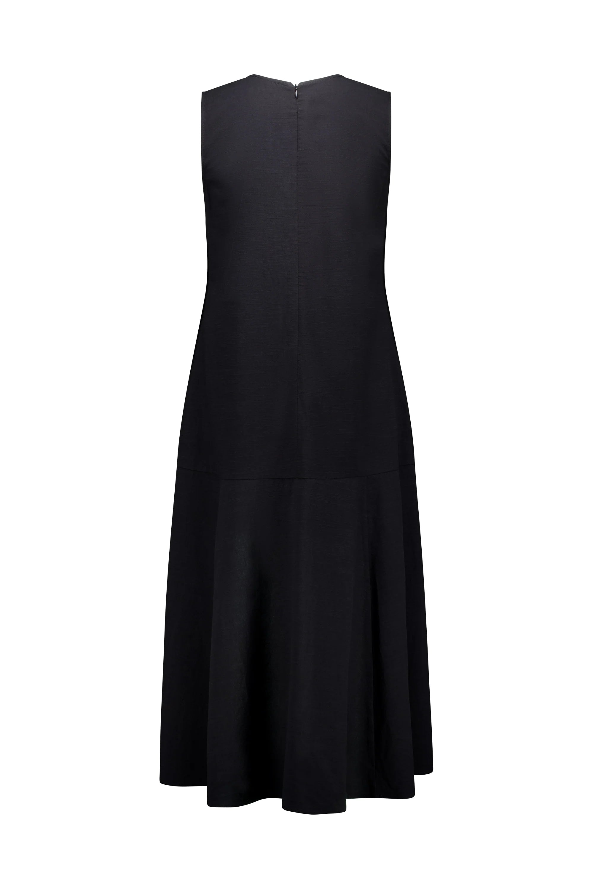 Plain Long Sleeveless Dress - Black - VASSALLI Dress NZ LUMA