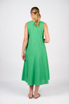 Plain Long Sleeveless Dress - Clover - VASSALLI Dress NZ LUMA