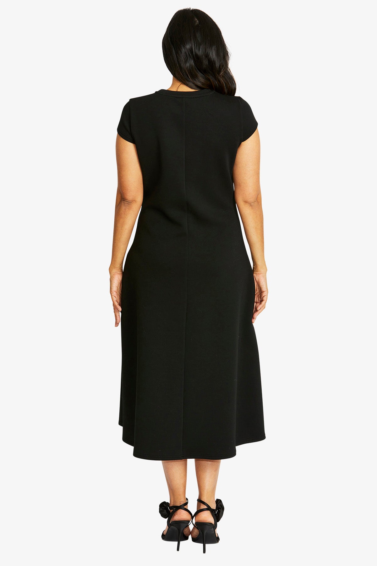 Ponti Seamed Dress - Black - PING PONG Dress NZ LUMA