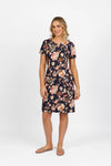 Printed Lightweight Fitted Dress - Freya - VASSALLI Dress NZ LUMA