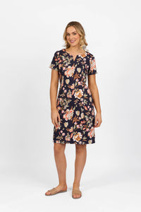 Printed Lightweight Fitted Dress - Freya - VASSALLI Dress NZ LUMA