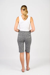 Printed Lightweight Straight Leg Short - Fan - VASSALLI Pant NZ LUMA