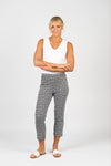 Printed Skinny 7/8 Lightweight Pull On - Fan - VASSALLI Pant NZ LUMA