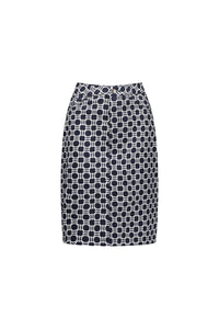 Printed knee Length Skirt- Arlo - VASSALLI 372AV Skirt NZ LUMA