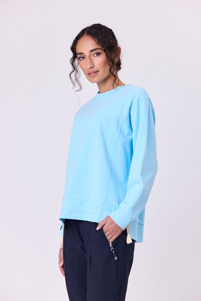 Ravel Tie Sweat - NAVY & CO TOPS NZ LUMA