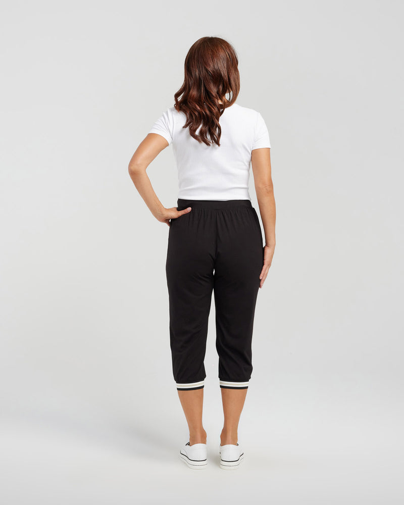 Raven Pant - Black/White - ZAFINA Pant NZ LUMA